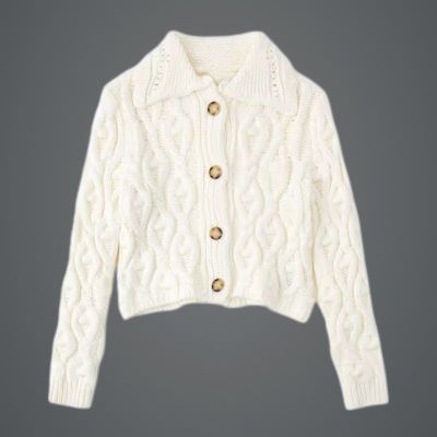 ZARAˉ ZA2021 Hot High-End Autumn And Winter Style Internet Celebrity Style Gentle Style Textured Sweater Knitted Cardigan Jacket