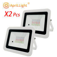 2pcs RGB Led Flood Light 20W 30W 50W 100W AC220V110V IP68 Waterproof Outdoor Lighting Reflector Projector Spotlight Wall Lamp