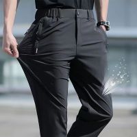 Men Cargo Pants 2023 Harajuku Elastic Waist Side Pocket Tracksuit Pants Hip Hop Casual Pockets Drawstring Baggy Pants