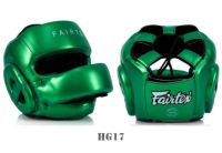 Fairtex Pro Sparring Headguard HG17 full face  Green  ( S,M,L,XL ) Training Muay Thai MMA เฮดการ์ด แฟร์แท็กซ์  HG17 สีมเขียว ป้องกันทั้งใบหน้า