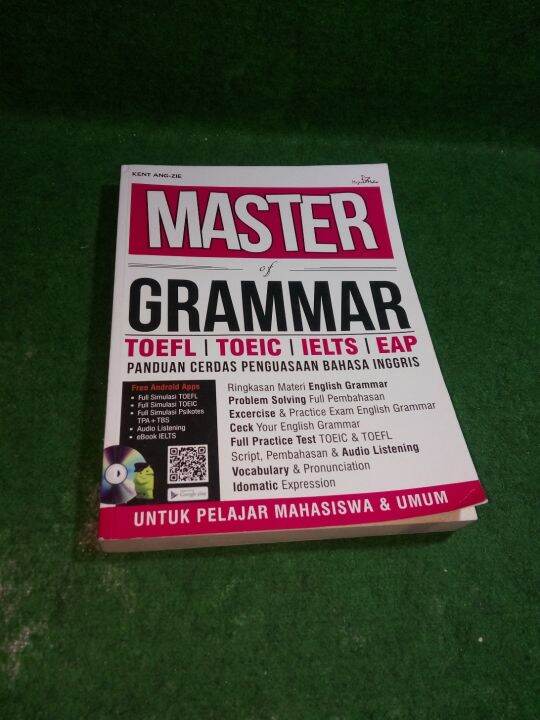 Original Buku Master Of Grammar - Toefl Toeic Ielts Eap - Kent Ang Zie ...