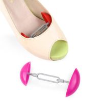 【YF】 2Pc Portable Mini Shoes Stretchers Adjustable Shoe Support Solid Red Expander Width Extender Tree Keeper Care Kit