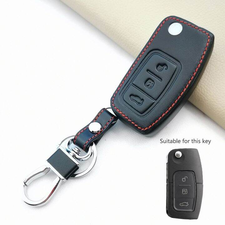 high-quality-leather-key-chain-ring-cover-case-holder-for-ford-focus-2-3-4-mk2-mk3-mk4-kuga-edge-mondeo-fusion-ecosport-fiesta