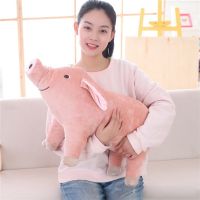 25cm Plush Toys Cartoon Pig Shaped Doll Throw Pillow Stuffed Toys Nice Gift for Kids Adults Dark Pink
