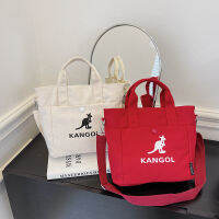 2023 Kangol กระเป๋าสตรีแฟชั่นใหม่ Kango ฉบับภาษาเกาหลีเทรนด์กระเป๋าถือจุได้มากกระเป๋าสะพายข้าง