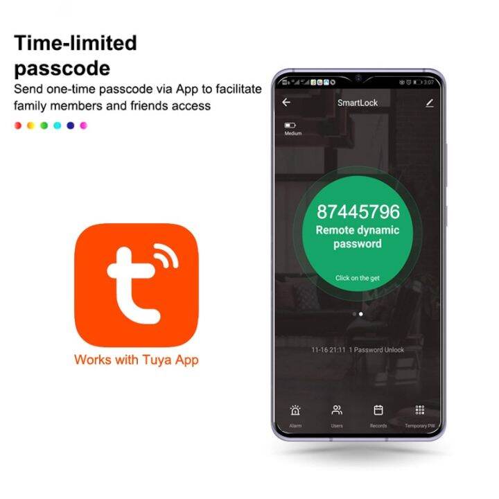 xsdts-ล็อกประตูด้วยลายนิ้วมือบลูทูธล็อคอัจฉริยะ-tuya-รีโมทแอปปลดล็อค-gembok-kata-sandi-ประตูไฟฟ้าล็อค