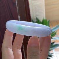 Zheru Jewelry Natural Burmese Jade 54-64mm Light Purple Bracelet Elegant Princess Jewelry Gift for Girlfriend, Best for Mother