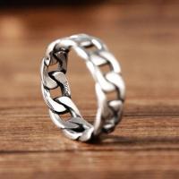 S925 pure silver chain ring opening female han edition student contracted tail ring finger ring twist ring personality couples —D0517