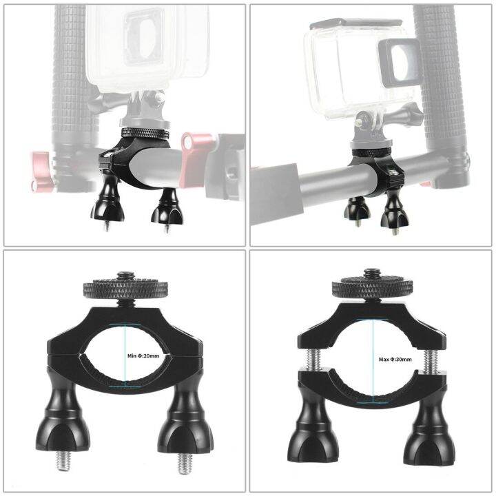 ที่ยึดมือจับรถจักรยานยนต์กล้องติดจักรยานรองรับการยึดติด1-4-อะแดปเตอร์ขาตั้งกล้องสำหรับ-gopro-hero-9-8-7-6-5-insta360หนึ่ง-x