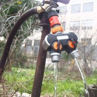 2 Ways Garden Hose Y Splitter Adapter 3/4 Faucet Diverter Valve Garden Irrigation Water Tap Splitters Adjustable Flow