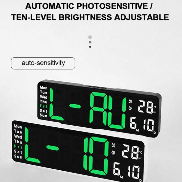 zp-นาฬิกาดิจิทัล-led-ขนาดใหญ่13นิ้วแขวนแบบเรียบง่ายนาฬิกาวัดอุณหภูมิลูกตุ้มแสดงผลระยะไกลอเนกประสงค์