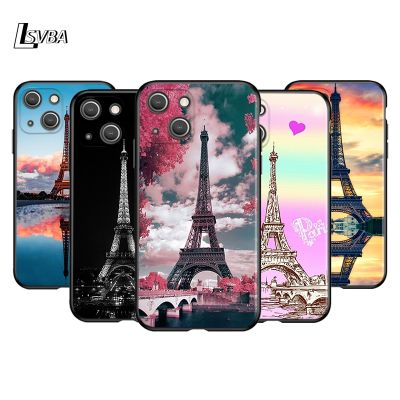 Eiffel Tower Paris Silicone Cover For Apple IPhone 13 12 Mini 11 Pro XS MAX XR X 8 7 6S 6 Plus 5S SE Black Phone Case
