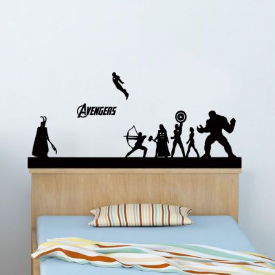 ELEGANT Creative DIY The Superheros สติกเกอร์ Avengers ไวนิล Wall Decals สำหรับเด็ก Playroom ห้องนอนเด็ก Super Hero ตกแต่ง