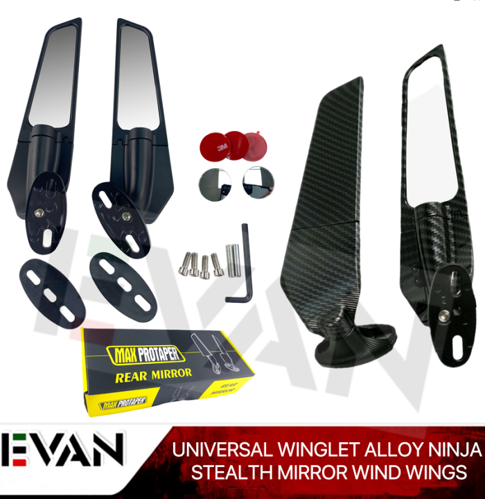 EVAN.ph Universal Winglet Alloy Ninja Stealth Mirror Wind Wings Side ...