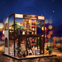- Aiary Innovative Handcraft DIY Cabin Hut Doll House Time Cafe