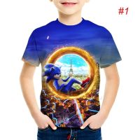 2020ใหม่ Sonic The Hedgehog เกมการ์ตูนน่ารัก Cool เด็กเสื้อยืด3D พิมพ์ Casual BOY GIRL เสื้อยืด