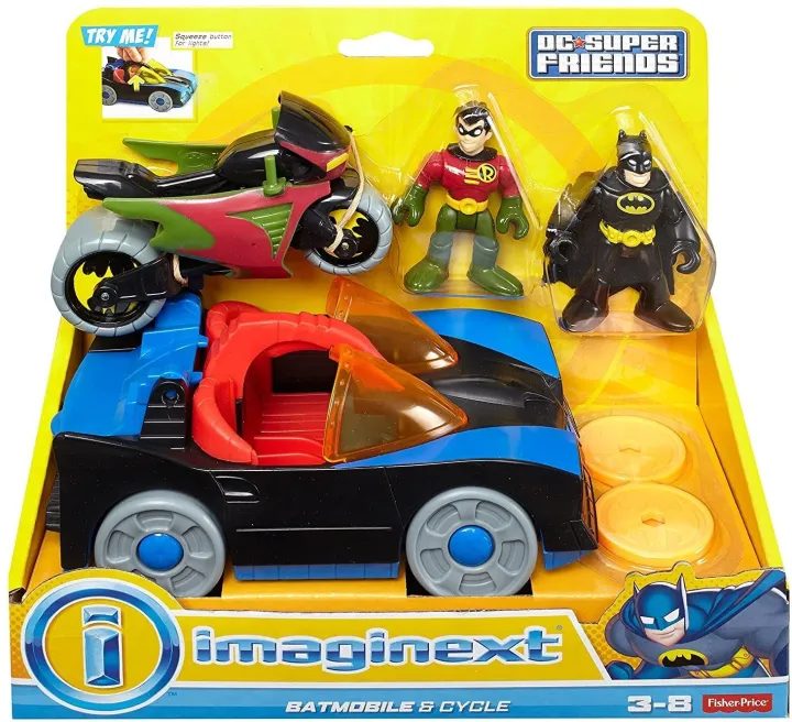 imaginext batman car with lights