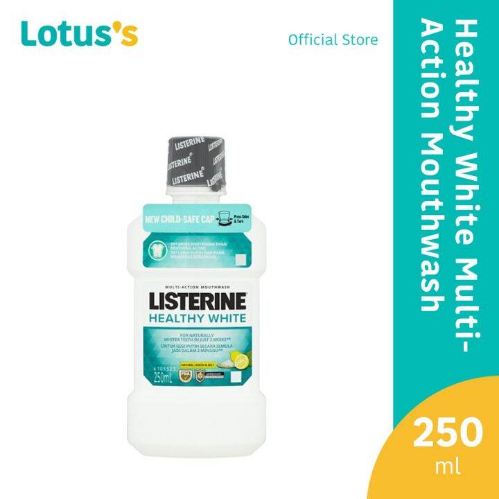 Listerine Healthy White MultiAction Mouthwash 250ml Lazada