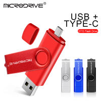 แฟลชไดรฟ์ Type-C OTG USB 2.0 64GB 32GB ไดรฟ์ปากกาหน่วยความจำสมาร์ทโฟน Mini USB Stick Type - C Dual Double Plug-ganekd