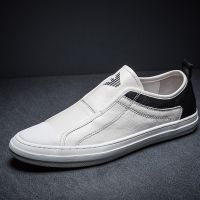 Mens Shoes First Layer Cowhide Small White Shoes Mens 2022 New All-match Tide Shoes Breathable Leather business Casual Shoes
