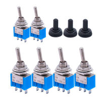 10ชิ้น5ชิ้นขนาดเล็กสลับสวิทช์เสาเดียวคู่โยน SPDT DPDT ON-OFF-ON ON-ON 120VAC 6A 14นิ้วติดตั้ง MTS-102 103 202