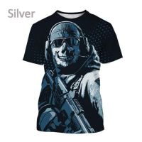 Call of Duty 3D พิมพ์เสื้อยืด Modern Warfare เกมยิงกราฟิกเสื้อ T ฤดูร้อนผู้ชายแฟชั่น Harajuku Tops Tees