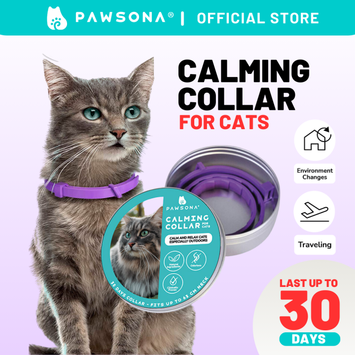 PAWSONA Calming Collar for Cat 30 Days Stress Free Reduce Anxiety