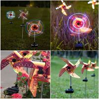 LED Solar Windmill Floor Lamp Outdoor Lamp Decoration Lawn Lamp Magic Color Windmill