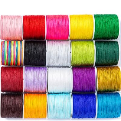0.8mm Nylon Thread Cords Chinese Knot Macrame Cord Necklace Bracelet Braided String For DIY Tassels Beading Shamballa String