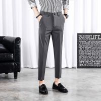 Fashion Casual Slacks Cropped Pants X201 กางเกงสแล็คชาย 5ส่วน สไตย์เกาหลี กางเกงขายาวชาย 28-34