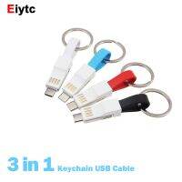 Eiytc สายระบบชาร์จแม่เหล็กพวงกุญแจแบบสั้น,สำหรับ Iphone MicroUSB Type C สายชาร์จเร็ว3in1สายแม่เหล็กโทรศัพท์มือถือแบบพกพา