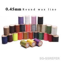 【YD】 0.45mm Extra Braided Round Waxed Leather Sewing Thread 87 Yards Upholstery Thread with Core for Hand