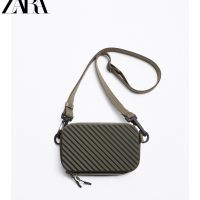 ❁◆❀ Zara home authentic mens bag khaki green box one-shoulder Messenger bag mens trend small square bag envelope bag