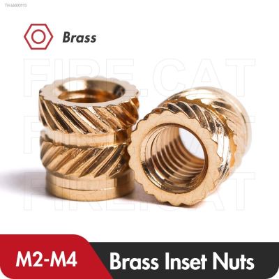 ┋◎ Firecat 50/100 Pcs Hot Melt Inset Brass Nuts M2 M2.5 M3 M4 Female Molding Knurled Injection Copper Nut for 3D Printed Parts