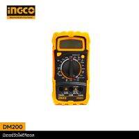 มิเตอร์วัดไฟ ดิจิตอล / มัลติมิเตอร์ INGCO รุ่น DM200 ( Digital Multimeter ) มีปุ่ม Back light เพื่อให้หน้าจอสว่าง