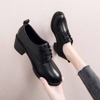 CODxdrrf5157 ?Womens Shoes No. 1?kasut perempuan Lace-up small leather shoes female British style college student Brock single shoes female summer all-match black work shoes womens shoes