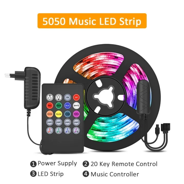 Nexillumi 5M30M LED Lights For Bedroom With Remote Color Changing LED
