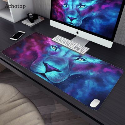 Large Mouse Pad 100x50cm Big Computer Mousepad Fantasy Animal Style Gaming Desk Mat Locking Edge Rubber Keyboard Mat Table Pad