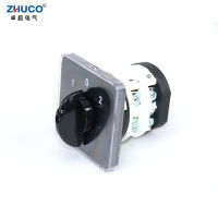 ZHUCO SZL9-322 1-0-2 32A Ui 690V สามตำแหน่งแปดสกรู Contact Rotary Selector ไฟฟ้า Universal Changeover Cam Switch