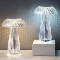 Mushroom Crystal Table Lamp LED Ambient Light Touch Night Light for Restaurant Cafe Bar Living Room Bedroom Bedside Decoration Night Lights