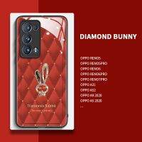 เคส OPPO Reno8 5G Reno8T เคสใส่โทรศัพท์แก้วกันกระแทก FindX3Pro 7ZReno5ลายกระต่ายติดเพชร OPPO A77 A78 A9 A5 FindX5Pro