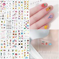 【YF】 30pcs Internet Celebrity Small Fresh Childrens Cute Color Finger Tattoo Sticker Creative Cartoon Ins Style