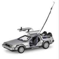 Welly 1/24 1:24กลับไปในอนาคต I II III เครื่องเวลา Delorean D Iecast รถโมเดลโลหะ,พลาสติก,ยาง