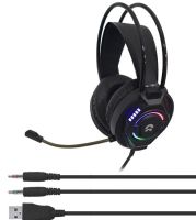 HEADSET GAMING OKER 3.5+USB PRO GAMING HEADSET G225 หูฟังเกมมิ่งไฟ RGB หัวเสียบ USB+AUX