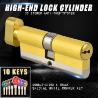 Door Lock Cylinder Single Sided Blade Break Anti Stainless Steel Bar ss Super C class Snake Groove Lock Core 10 Keys