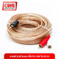 สาย RCA 2หัวทอง ปลั๊กTR 10M ใส R223 อมร อีเล็คโทรนิคส์ อมรออนไลน์ สาย RCA