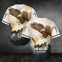 Eagle America One Nation Under God Jersey Baseball Shirt