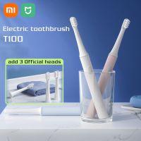 Xiaomi ต้นฉบับ T100 Mijia แปรงสีฟันไฟฟ้าอะคูสติกฟอกฟันขาวการสั่นสะเทือนอัลตราโซนิก IPX7อัจฉริยะแปรงสีฟันแบบชาร์จ USB