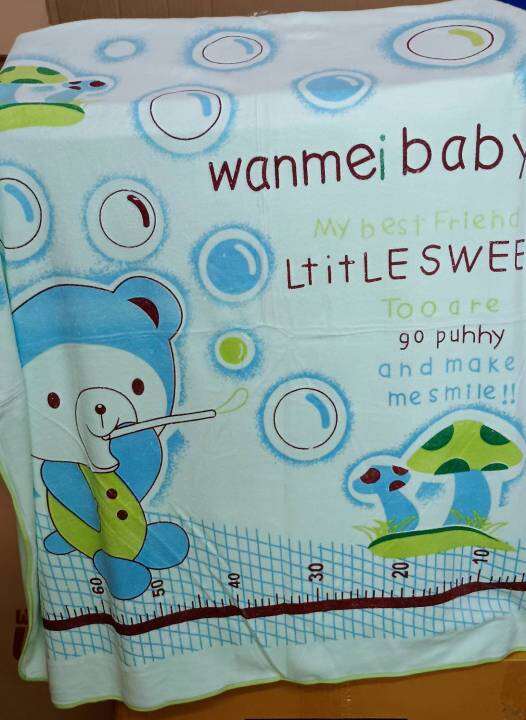 sale-ผ้าห่มนาโนเด็ก-ผ้าเช็ดต้ว-ผ้าห่อตัว-ผ้าคลุม-แบบกุ๊นขอบ-ขนาด-85-100-cm
