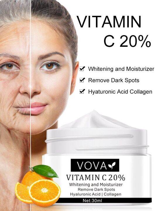 [SYS] VOVA Vitamin C 20 Face Cream Whitening Remove Dark Spots Facial